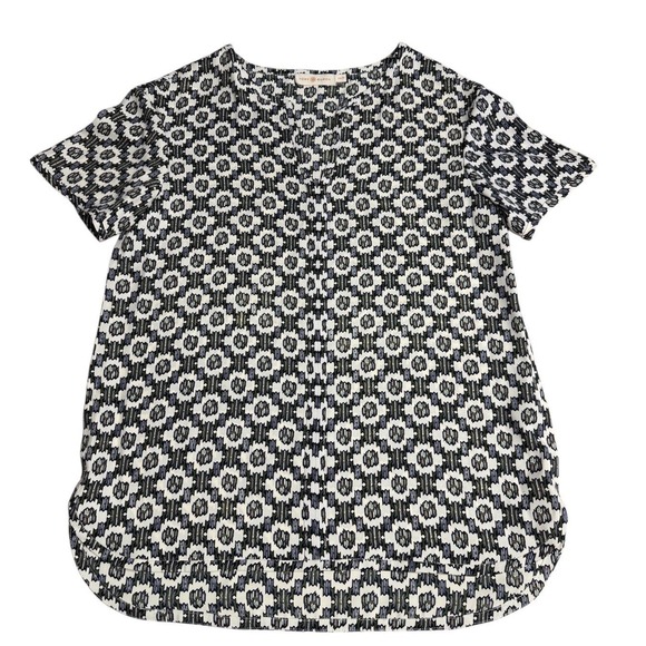 Tory Burch Tops - Tory Burch Floral Boho Blouse Shirt Oversized XS Flowy Luxury Resortwear